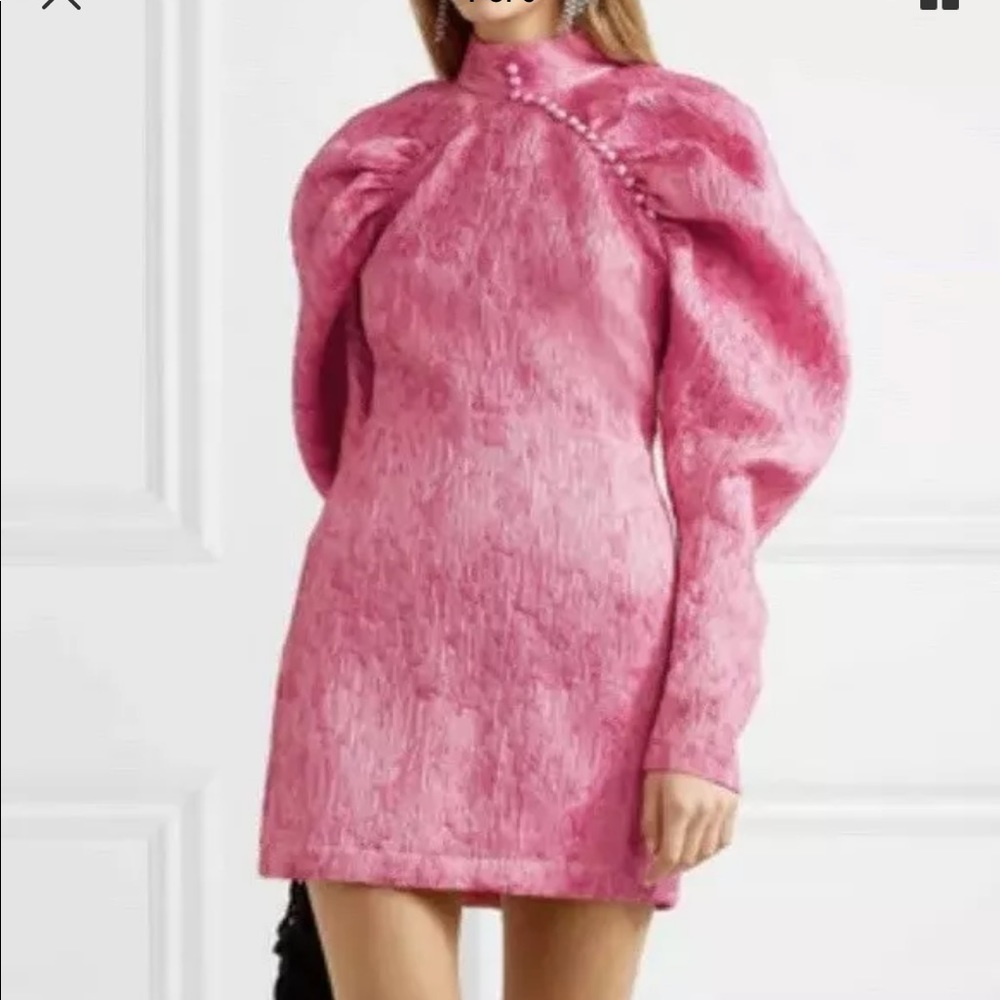 ROTATE by Birger Christensen Pink Jacquard Dress